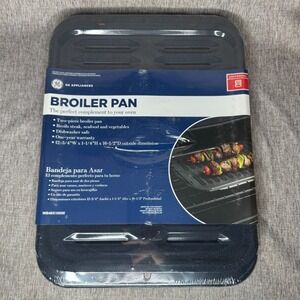 G.E. WB48X10056 GE Appliances Large 2 piece Broiler Pan, 12-3/4" x 16-1/2" NEW